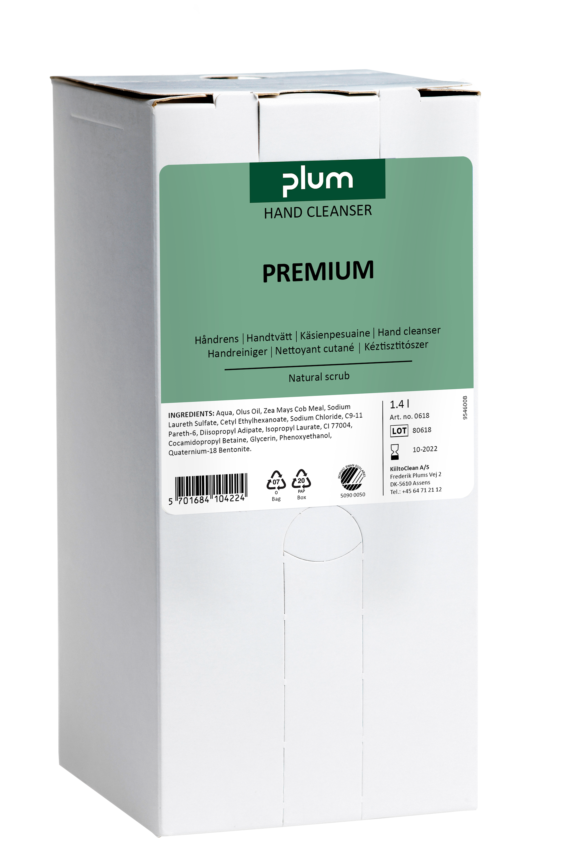 Plum Handrengöring Plum Premium 1,4 L Bag in box