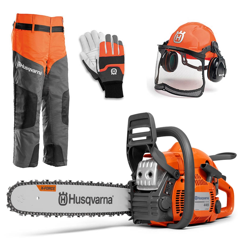 Husqvarna 445II Trio Brake Træskærerpakke