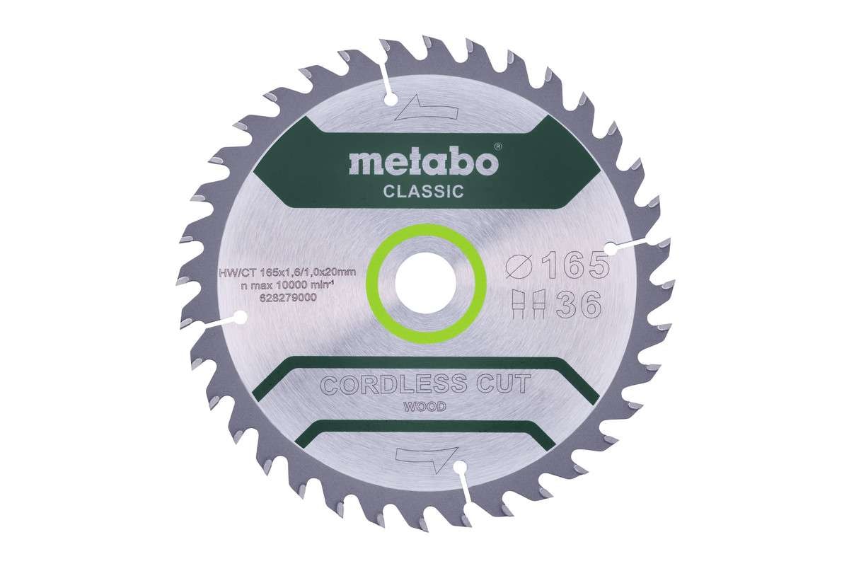 Sagblad 'cordless cut wood - classic', 165x20 Z18 WZ 20°