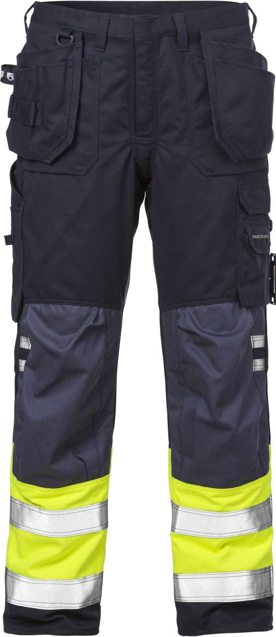 Fristads Hantverkarbyxa Flamestat 2074 ATHS, Klass 1 Varsel Gul/Marinblå C154
