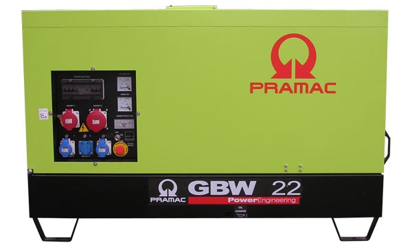 Pramac Elverk GBW22P/FNE L MCP, inbyggt/ljudisolerat, 3-fas, diesel
