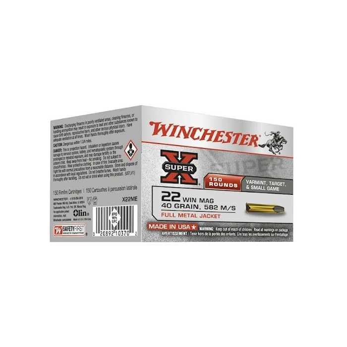 Winchester 22WM Super-X 40gr FMJ