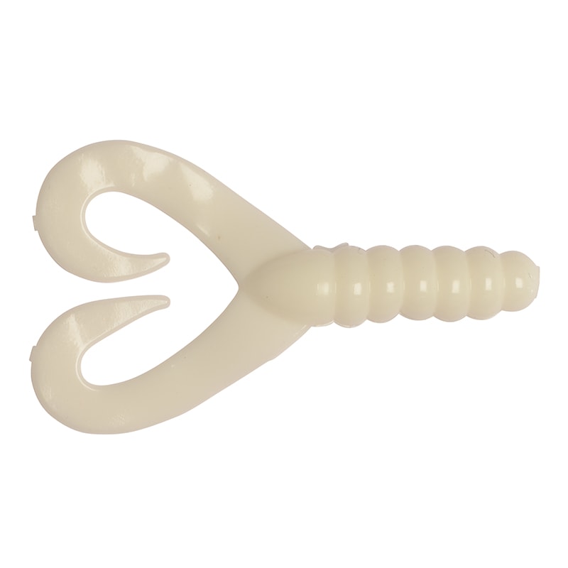 Twin Tail Grub 4" 7cm 002 White 10-pack