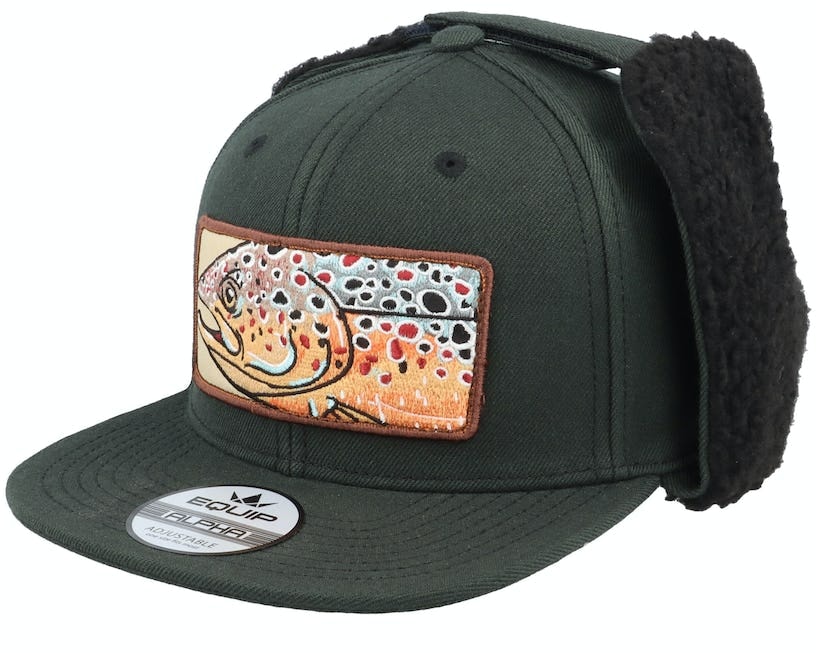 REA/Black Friday Skillfish Big Trout Patch Vintage Black Ear Flap Snapback One Size - (55-60 CM)