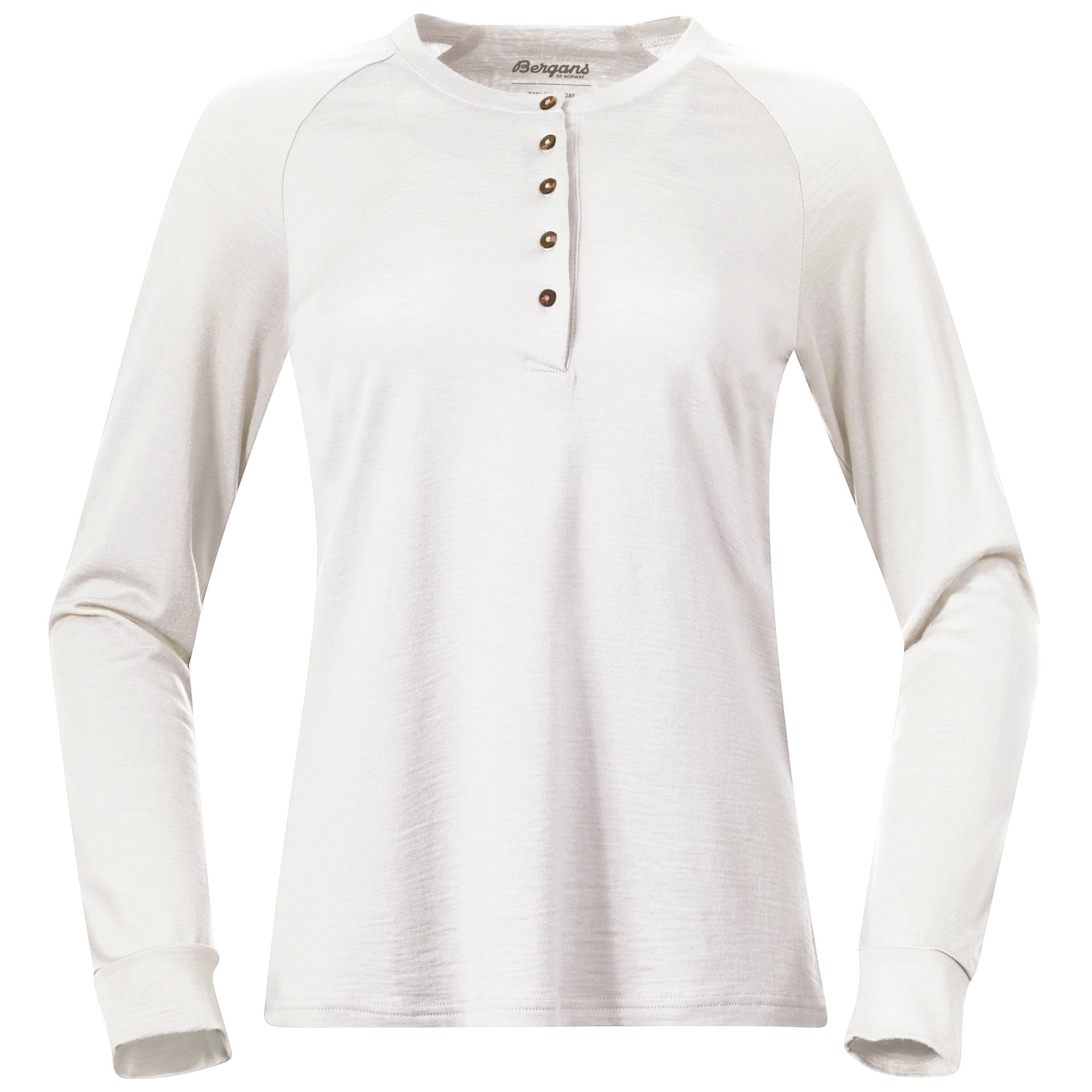 Bergans Lysebu Wool Henley Nainen Vanilla White