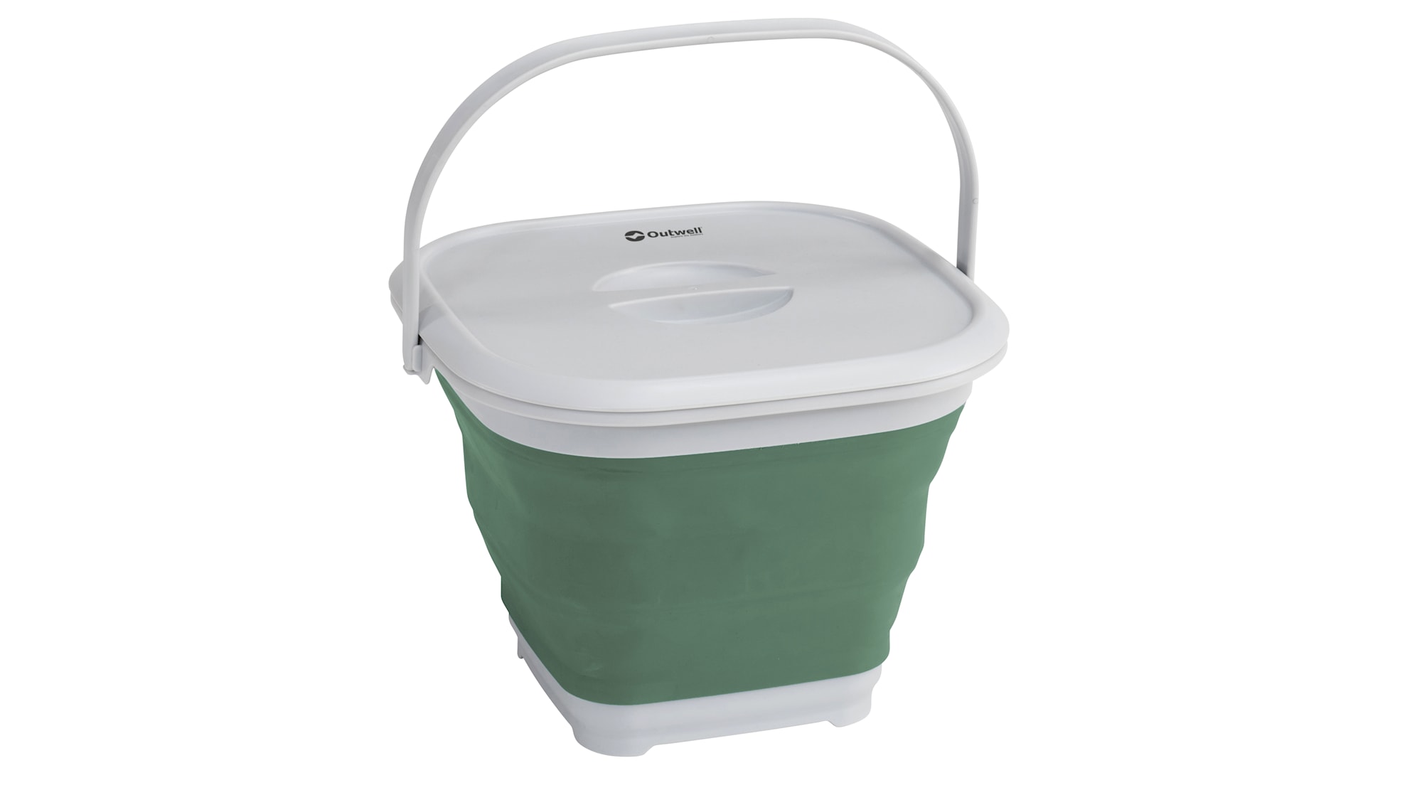 Outwell Collaps Bucket, firkantet med lokk Shadow Green