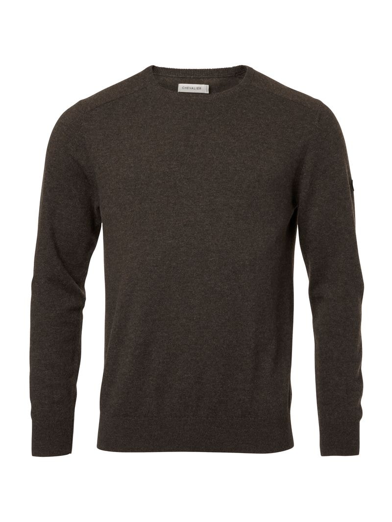 Chevalier Milford O-Neck Wool Pullover Men Antler Brown