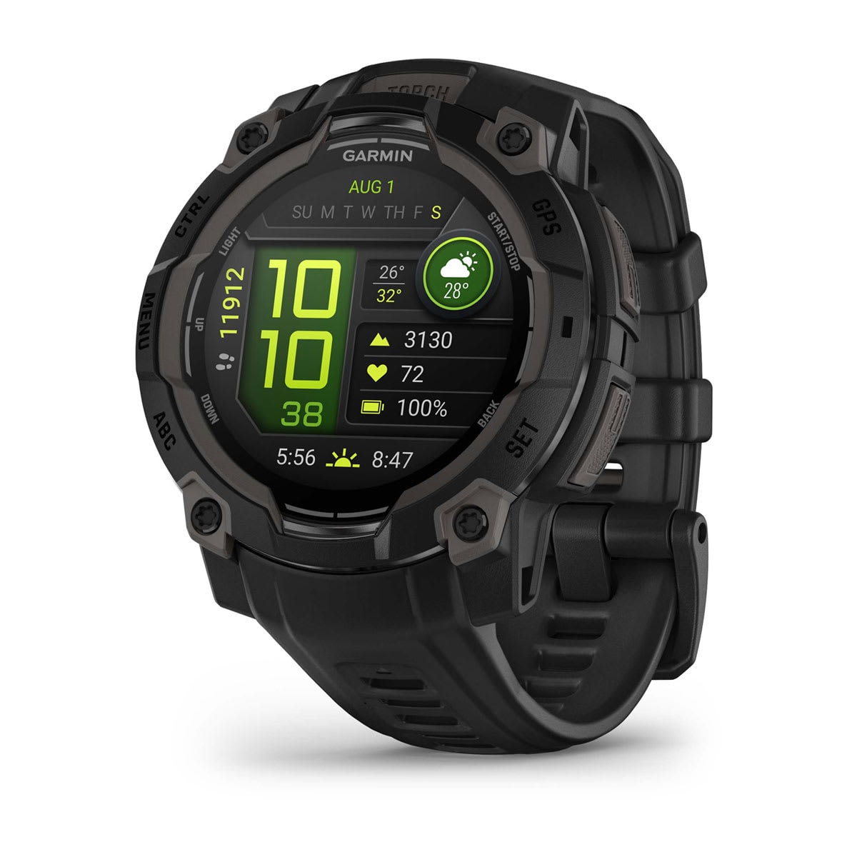 Garmin Instinct 3 Amoled 45 mm Black - Svart med svart armband