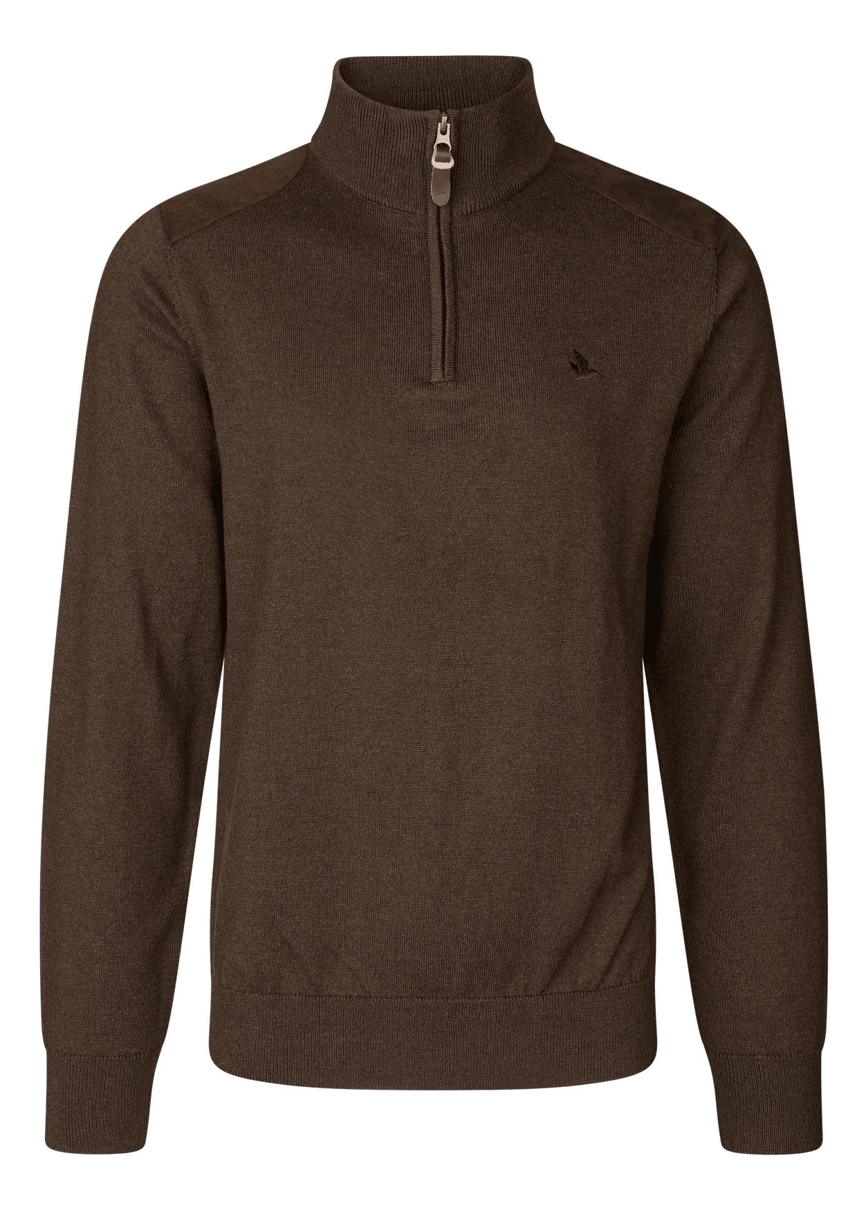 Seeland Pine Half Zip Sweater Men Dark Brown