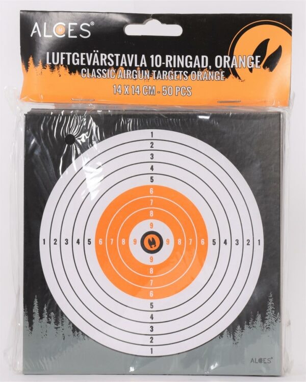 Luftgeværbrædder 14x14 cm 10-ring med maling