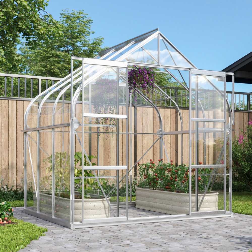 Vitavia Växthus Diana 3mm Glas 11,5 kvm Svart -