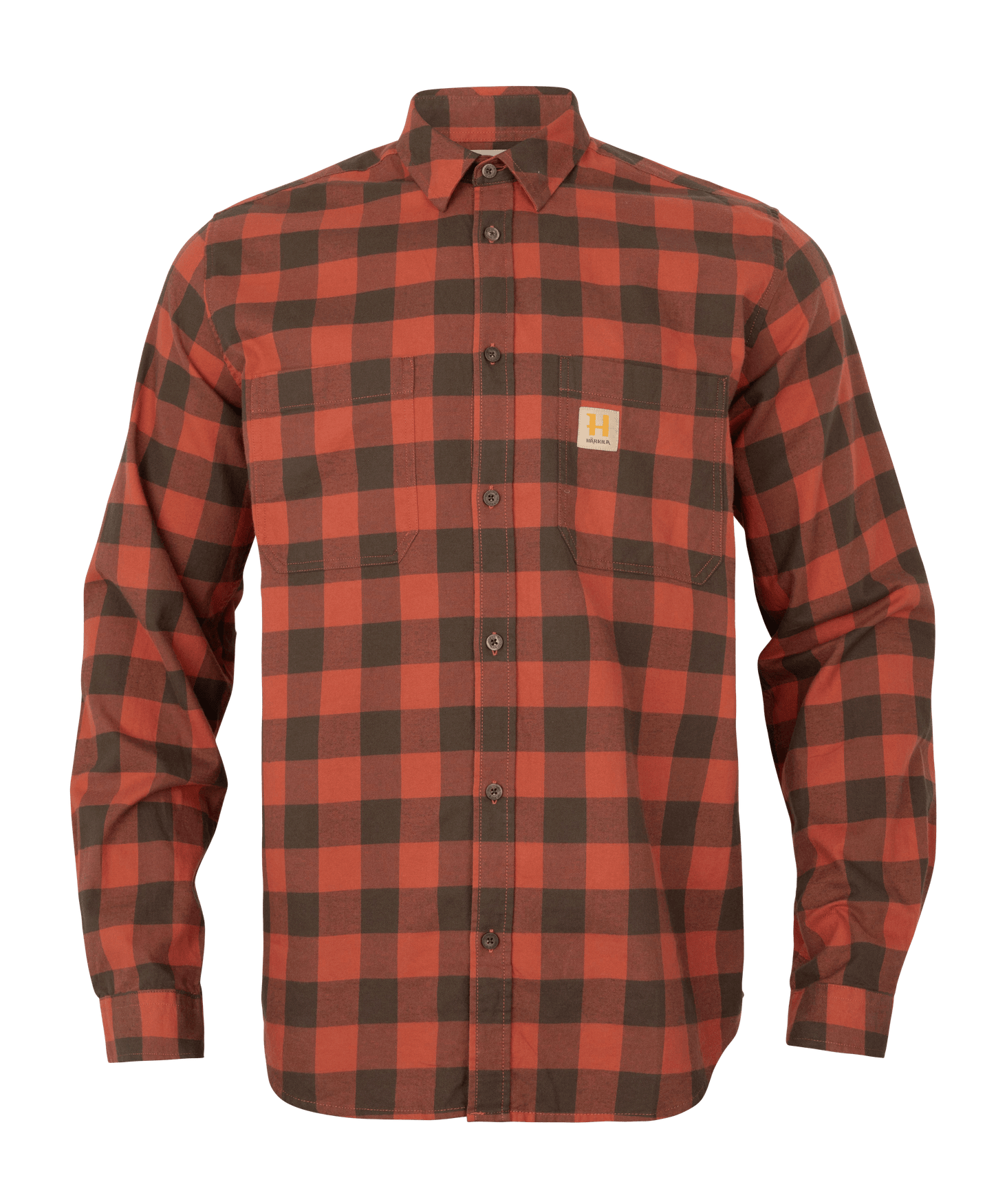 Härkila Scandinavian Långärmad skjorta Herr Autumn Orange Check