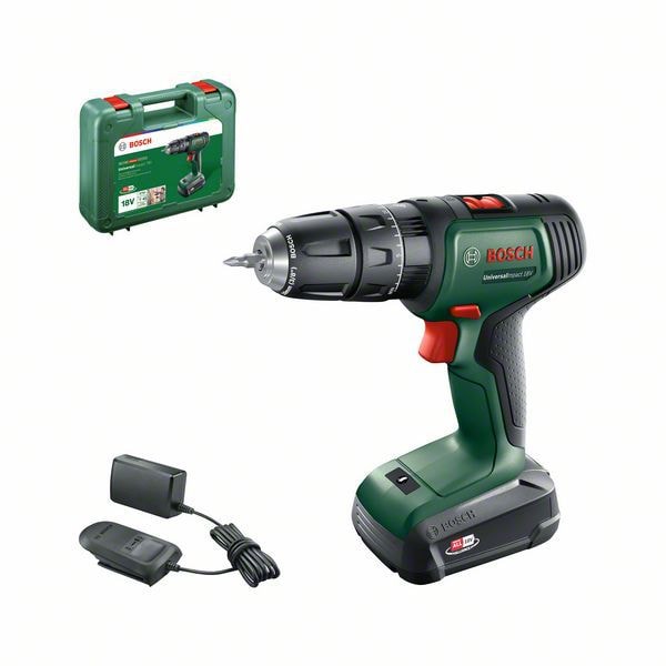 Bosch Slagborrmaskin Universalimpact 18V med 1x1,5Ah batteri & laddare