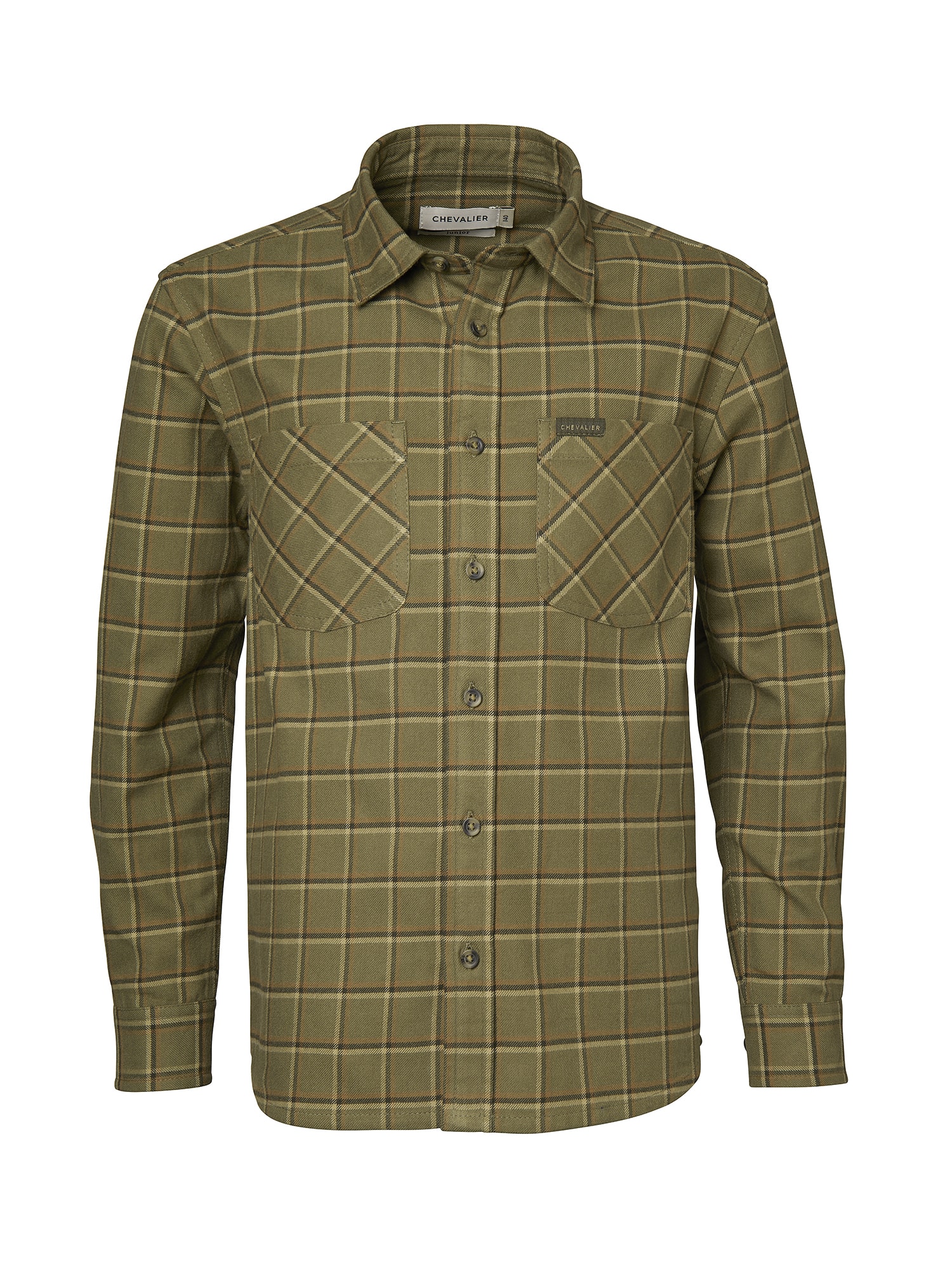 Chevalier Ferret Flannelskjorta Barn,160, Field Green Checked