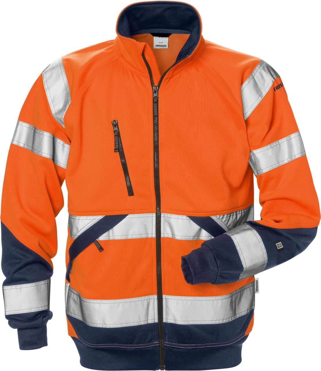 Fristads Sweatshirt-jacka 7426 SHV, Klass 3 Varsel Orange/Marinblå M