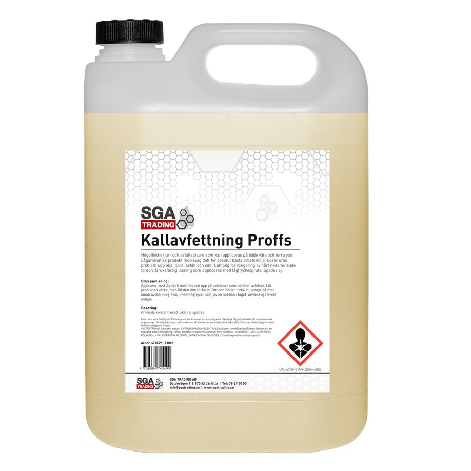 SGA Proffs 5l, kallavfettning -
