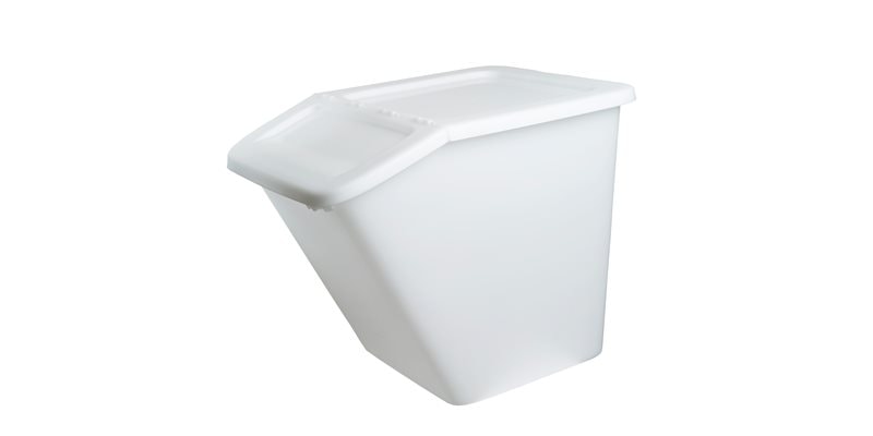 Opbevaringsboks m/låg Naturhvid 55 L