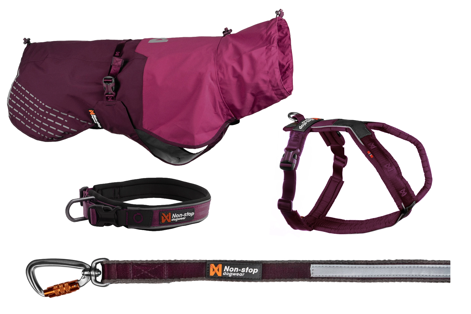 Non-Stop Dogwear Walking Paket Lila -