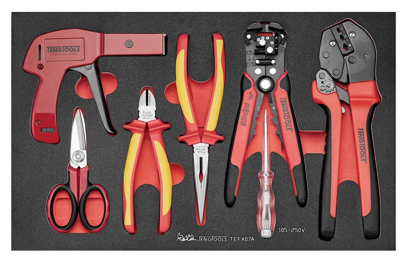 Teng Tools Verktygssats TEFX07A EVA 7 delar