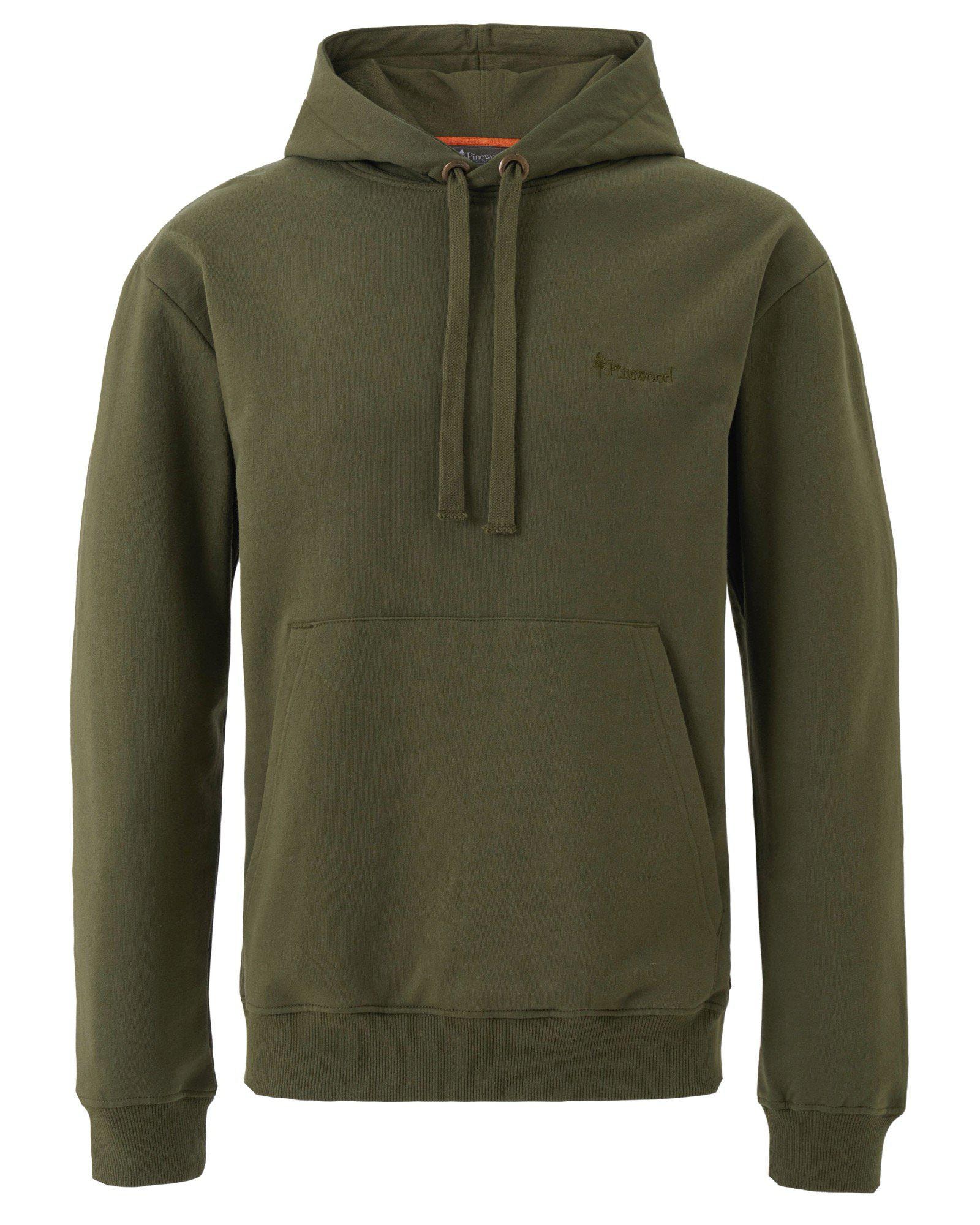 Pinewood Logo Hoodie Herr Pine Green M