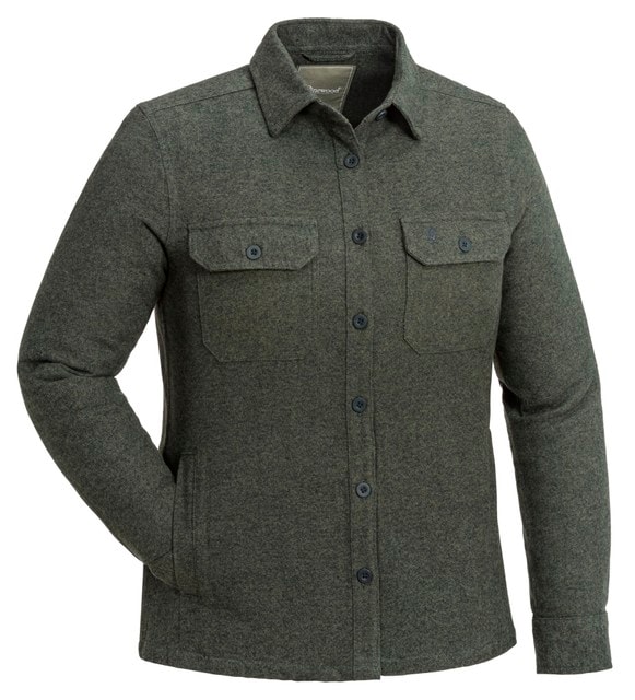 Pinewood Värnamo Overshirt Dam Mörkgrön