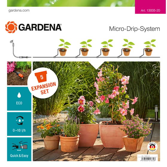 Gardena Micro-Drip-Laajennussarja Kukkaruukuille