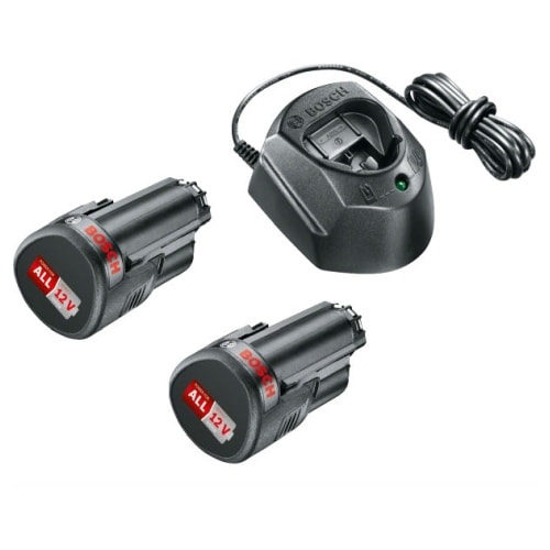 Bosch DIY 12V akkupaketti: 2x1,5Ah akkua + GAL 12 -laturi