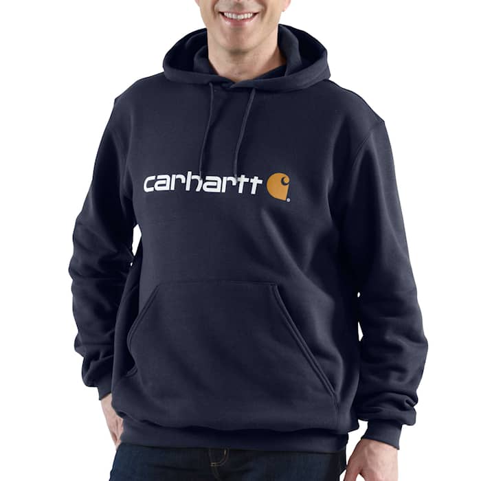 Carhartt Signature Logo Hoodie Herr New Navy