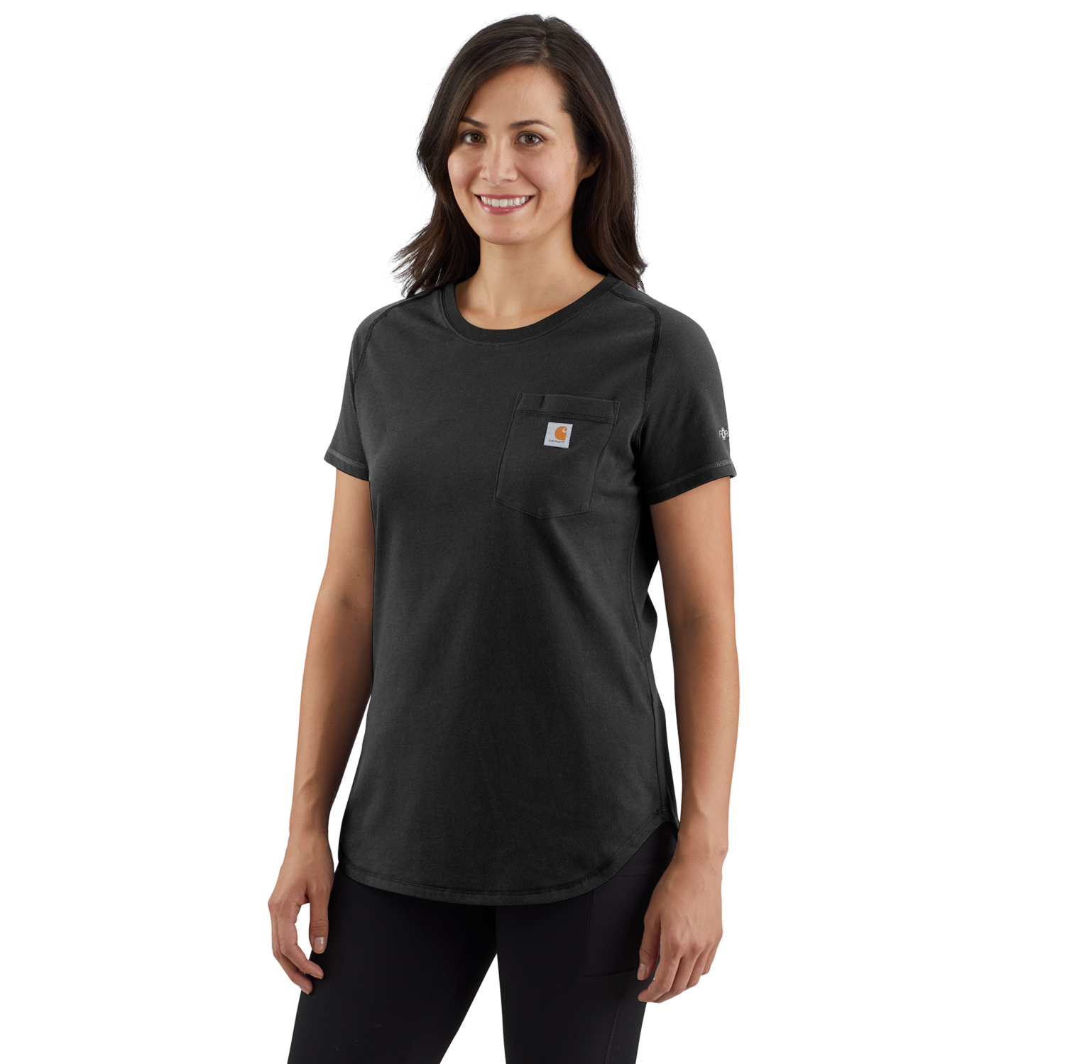 Carhartt Midweight lomme T-skjorte, Dame, Black, S