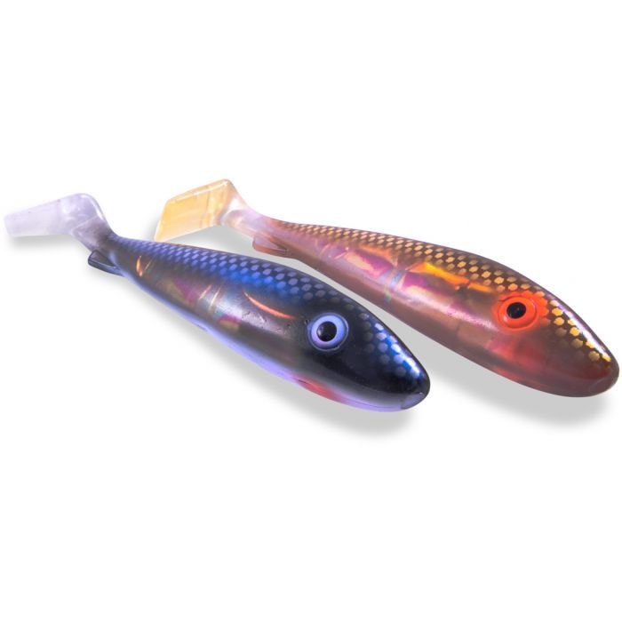 Svartzonker Big McRubber 25 cm UV Series Brown Back & Steel Blue Flash