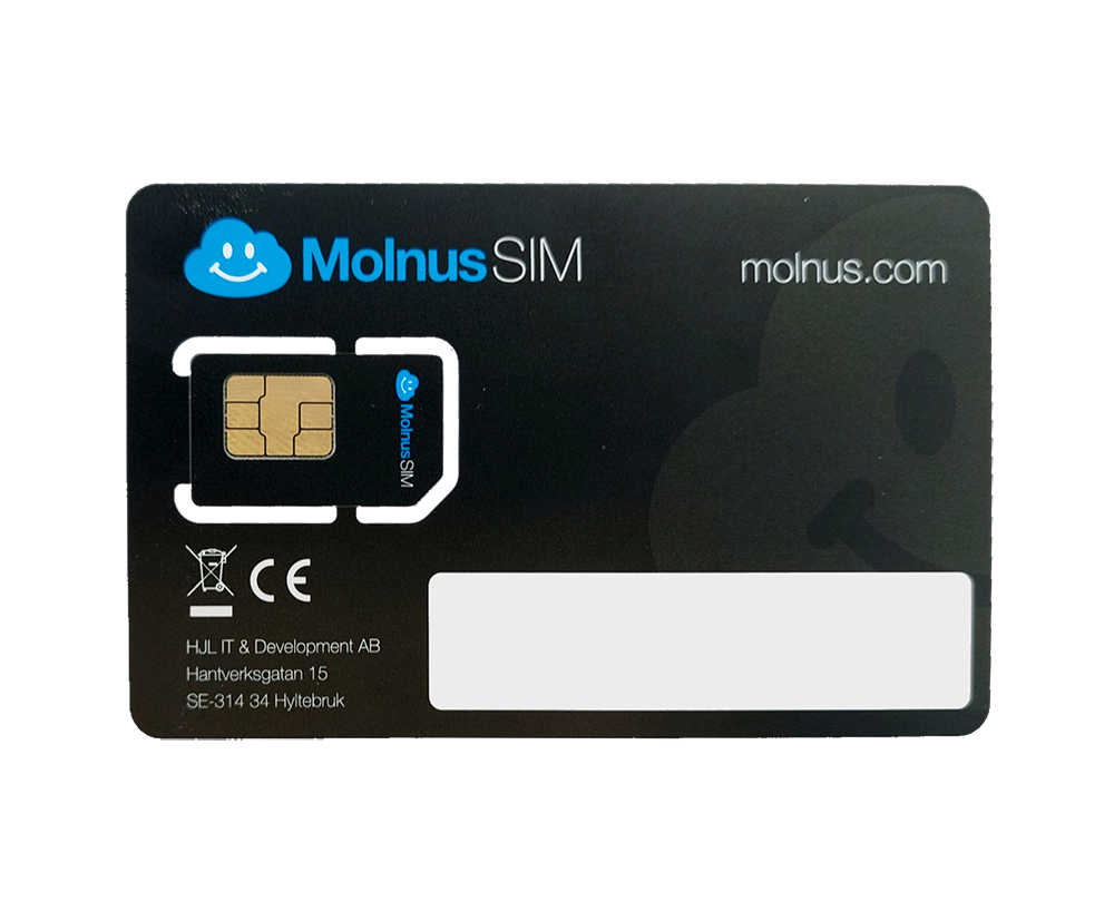Molnus-SIM Nyteckning Medium 12 Månader inkl. SIM-kort -