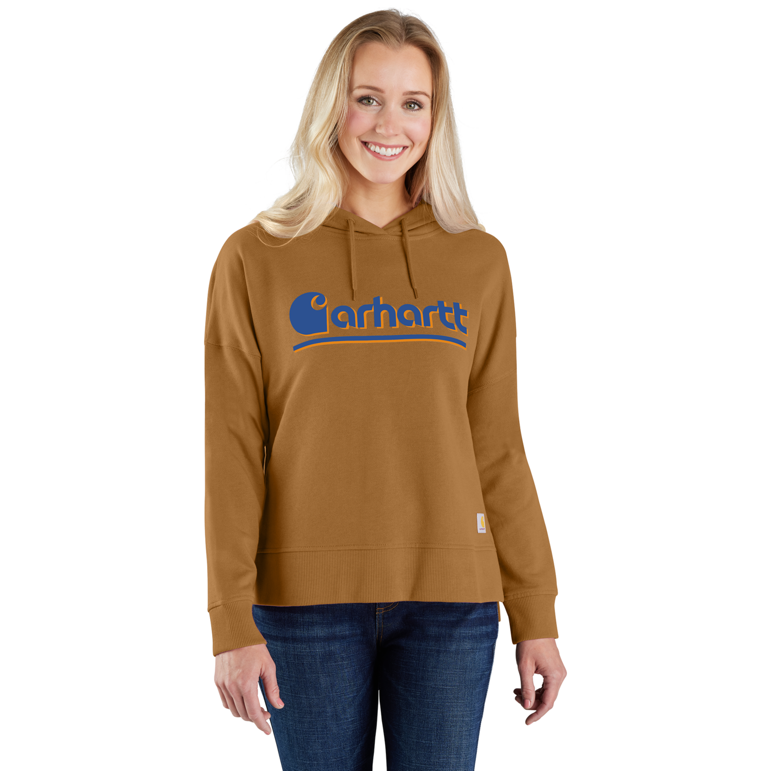 Carhartt Fiber series graphic hoodie Dam Carhartt brown Trojor dam Hylte Jakt Lantman