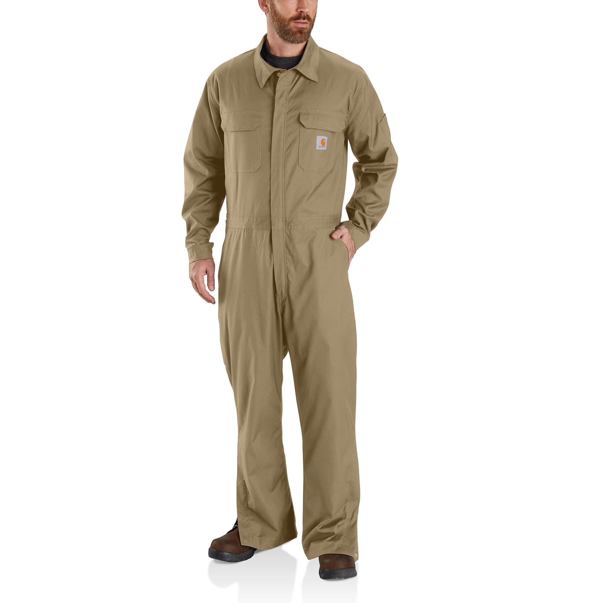 Carhartt Rugged Flex Canvas Overall Men's Dark Khaki XXL