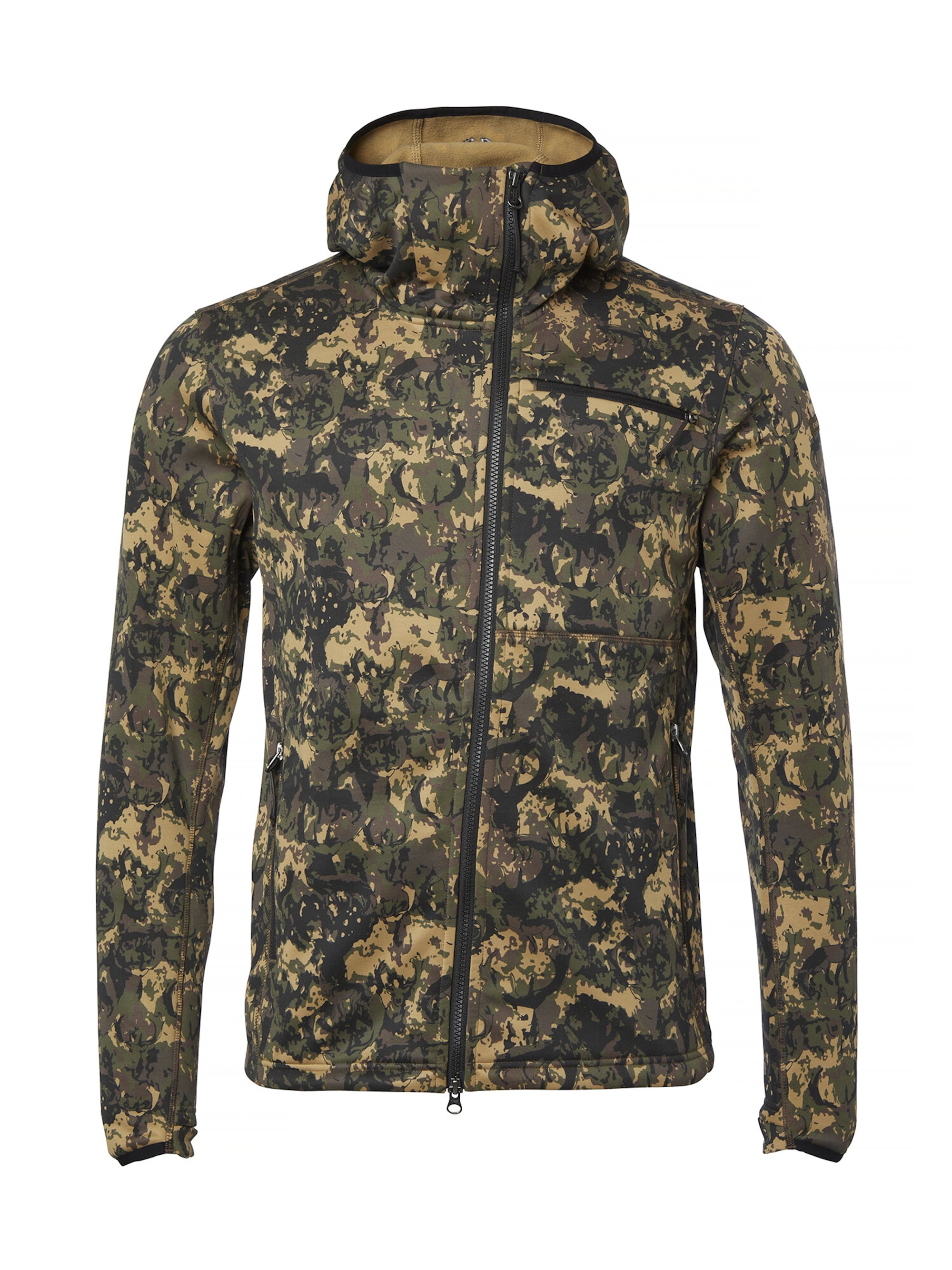 Chevalier Hunter Stretch Zip Hoodie Camo Herre