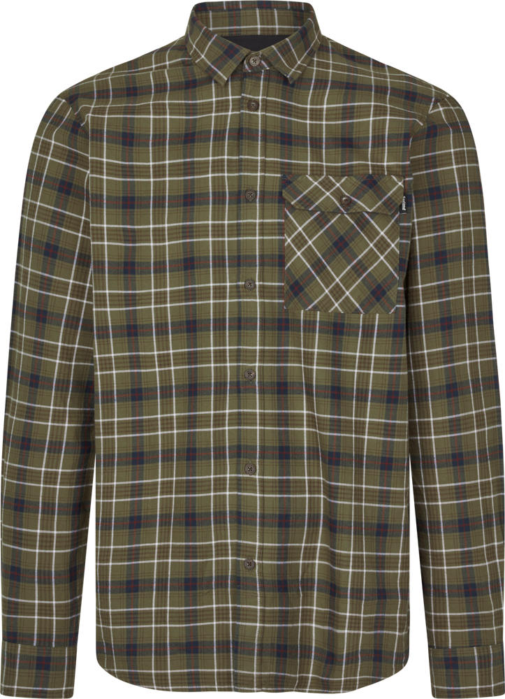 Seeland Glen Flanellskjorta Herr Grape Leaf/Dark Navy Check