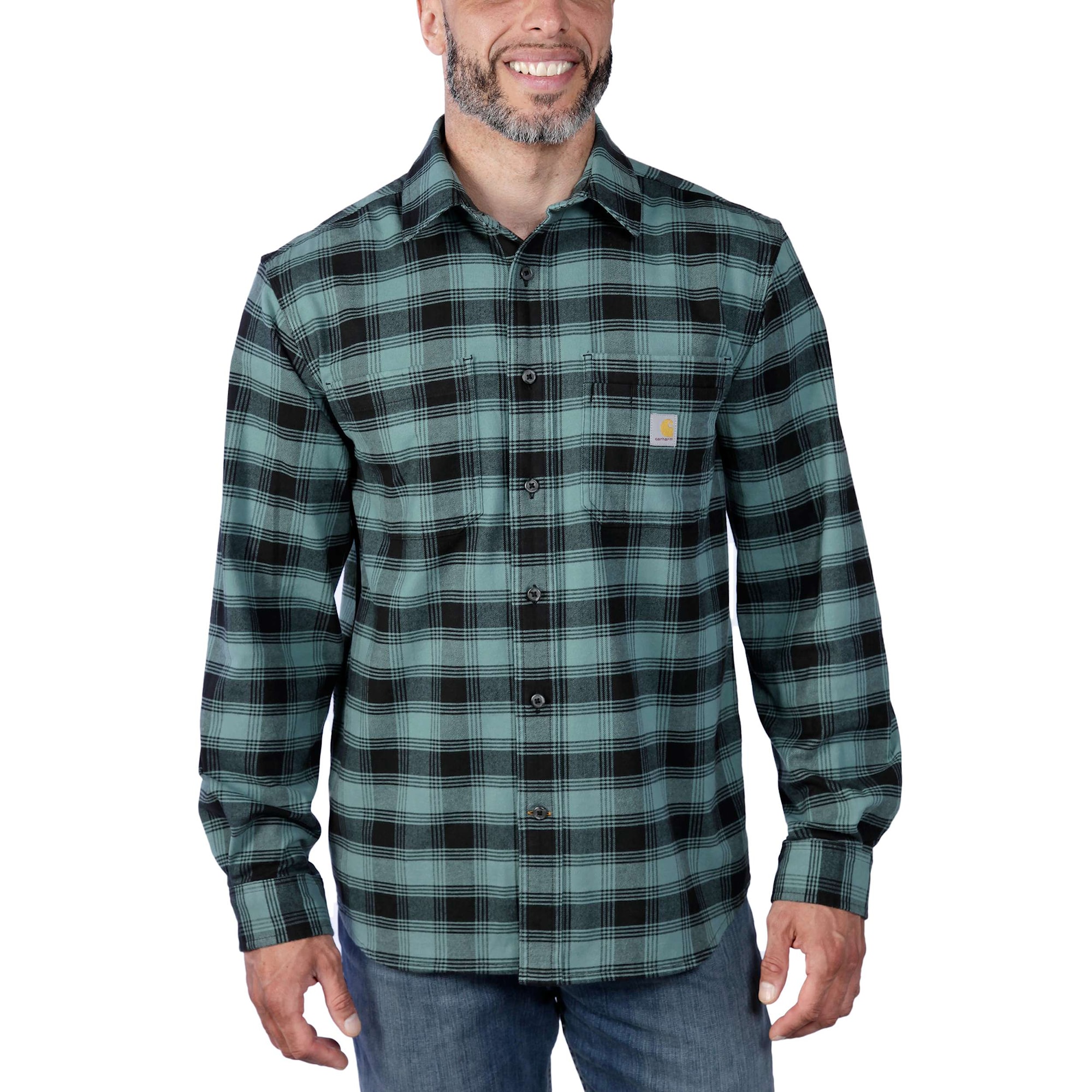 Carhartt Midweight Flannel Shirt Men's Sea Pine S