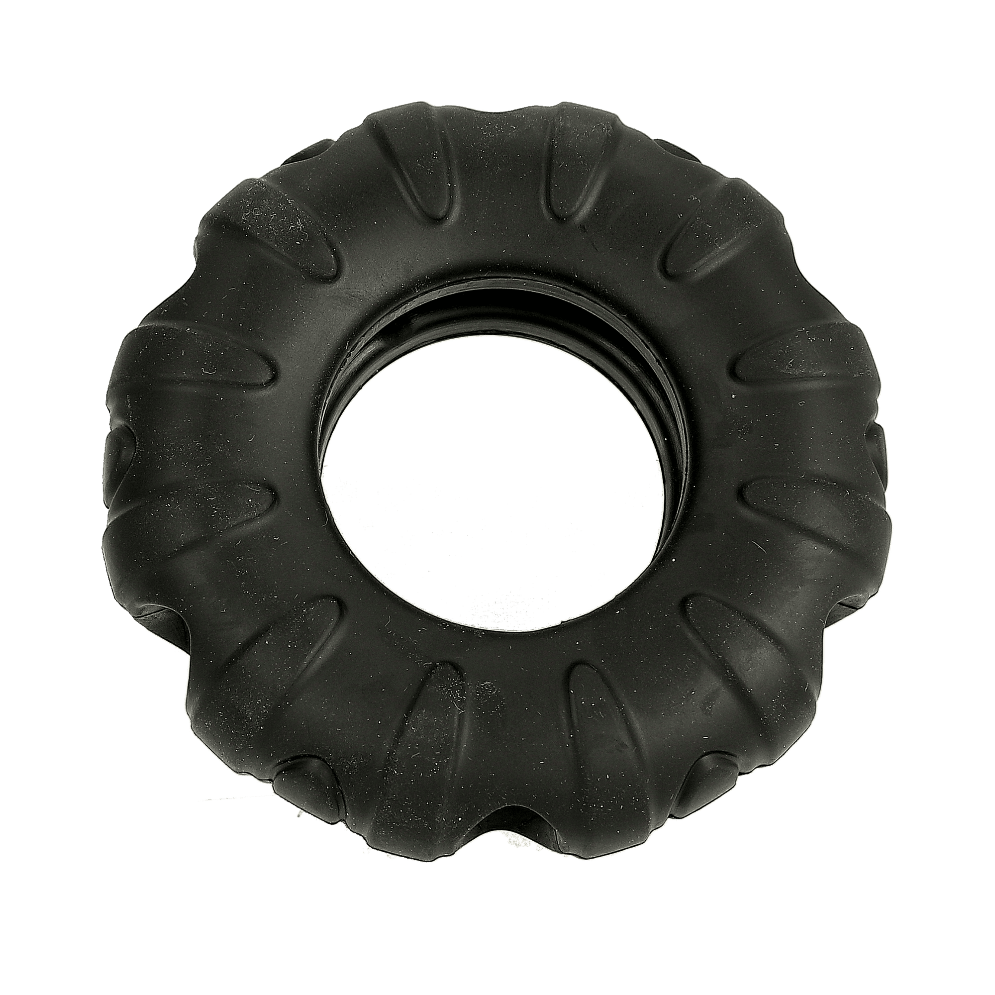 Dogman Rough Play Hundleksak Gummi Däck Svart 11cm