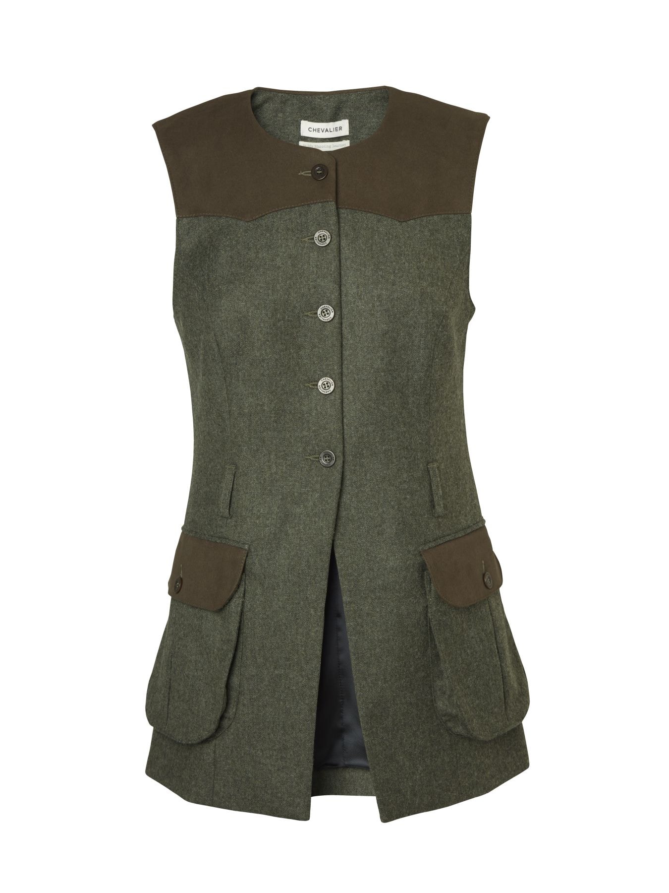 Chevalier Felisa Shooting Tweed Vest Women Misty Green