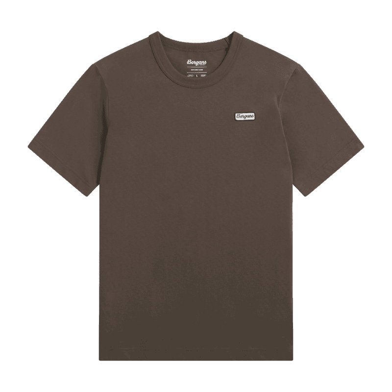 Bergans Logo Cotton Tee Men Dark Rock Taupe