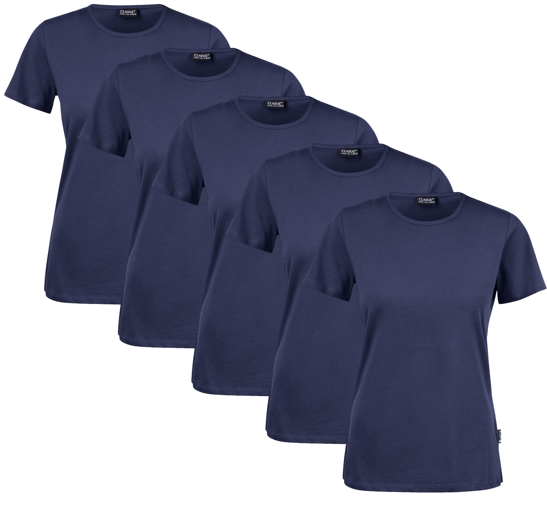 Clique T-shirt Damer 5-pack Navy