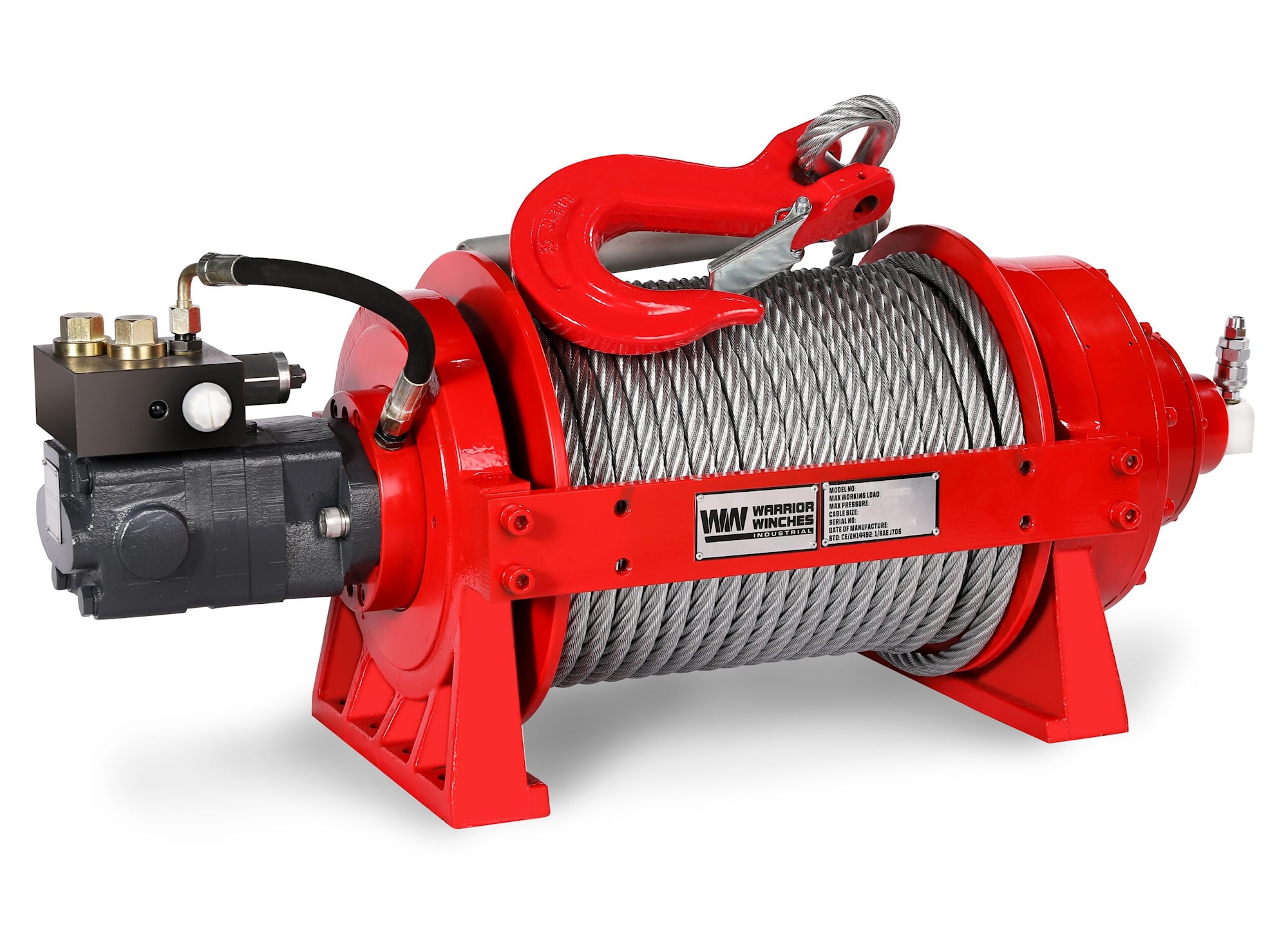 Warrior Winches Hydraulisk Vinsch JR 10 Industriell Hydraulisk Vinsch