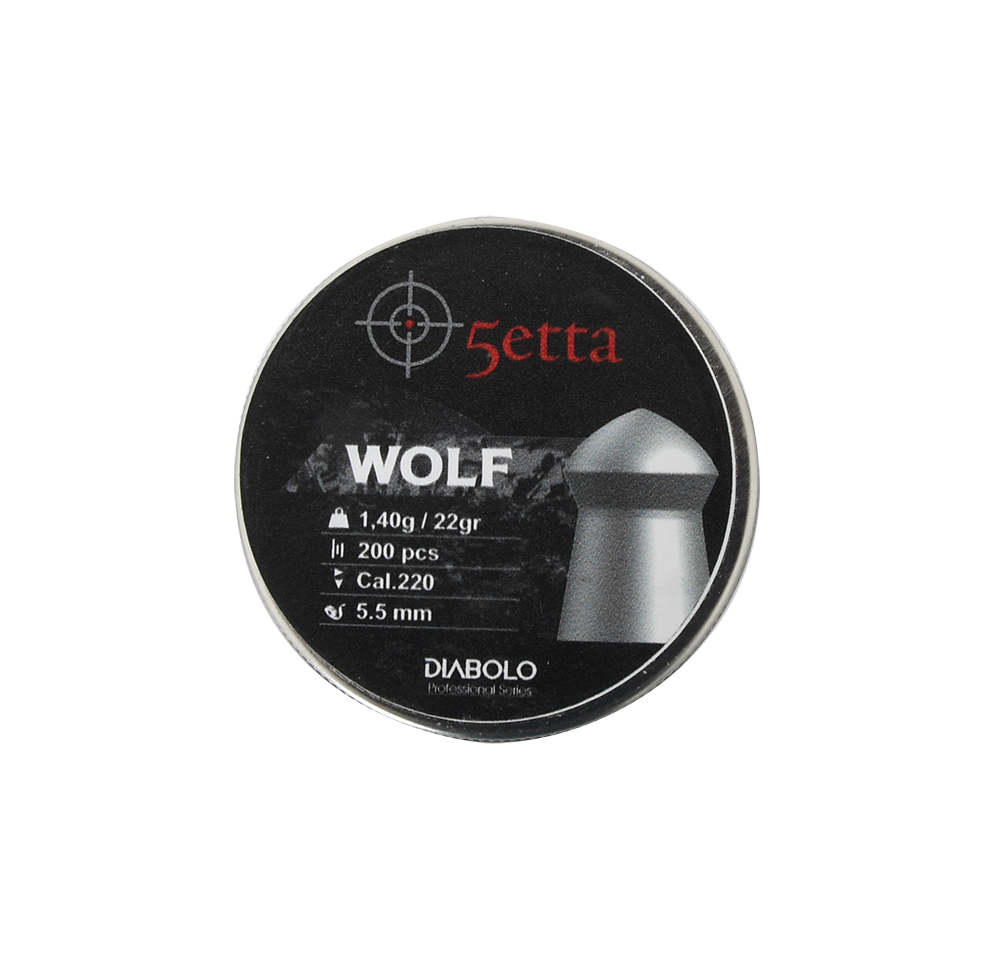 5etta Luftvapenkulor Wolf 5,5mm 1,40g / 22gr 200pcs