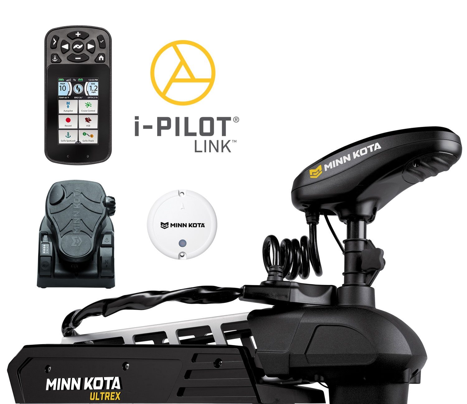 Minn kota Ultrex BT 112 MDI IPlink 52" Paket med pedal och fjärrkontroll