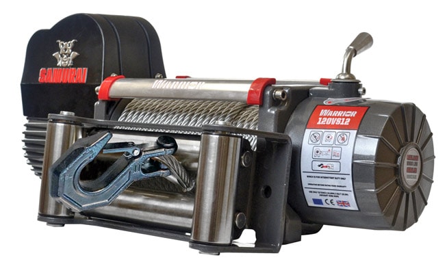 Warrior Winches Vinsj Samurai 12000 lb Premium, 24V stålvaier