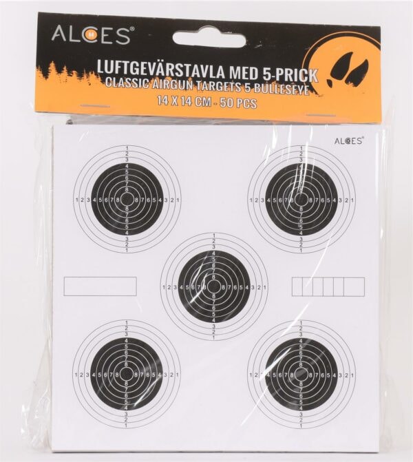 Luftgeværbrædder 14x14 cm Official 5x10 ringed