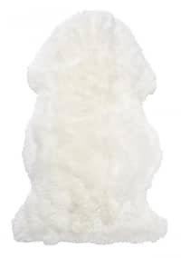 Sheepskin Gently rug 60x100, White