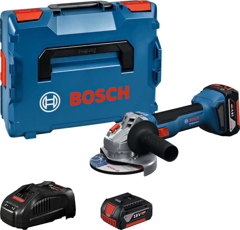 Bosch Vinkelslip GWS 18V-8 2X5Ah L-Boxx