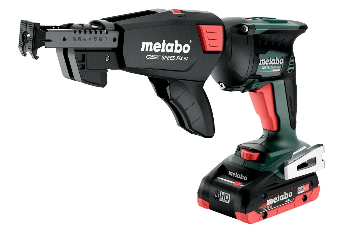 Metabo Gipsskruvdragare TBS 18 LTX BL 5000 med 2x4Ah batterier & laddare