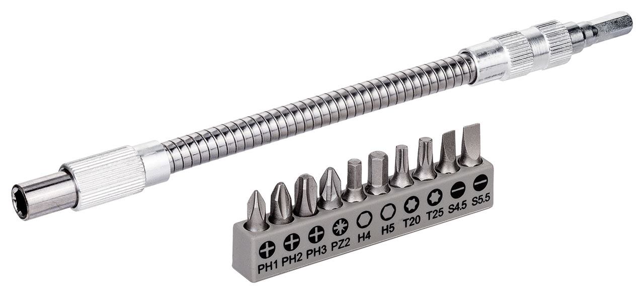 Bosch Bit-Set mit flexiblem Bit-Halter 200 mm 11-teilig