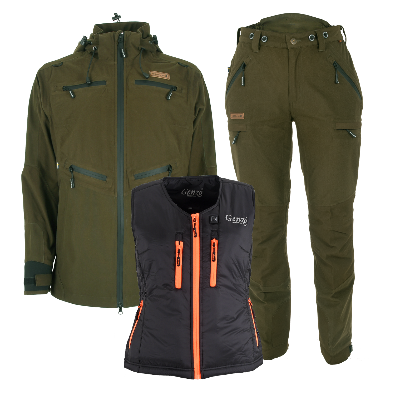 Woodline Stone Jaktdress med termovest Dame -
